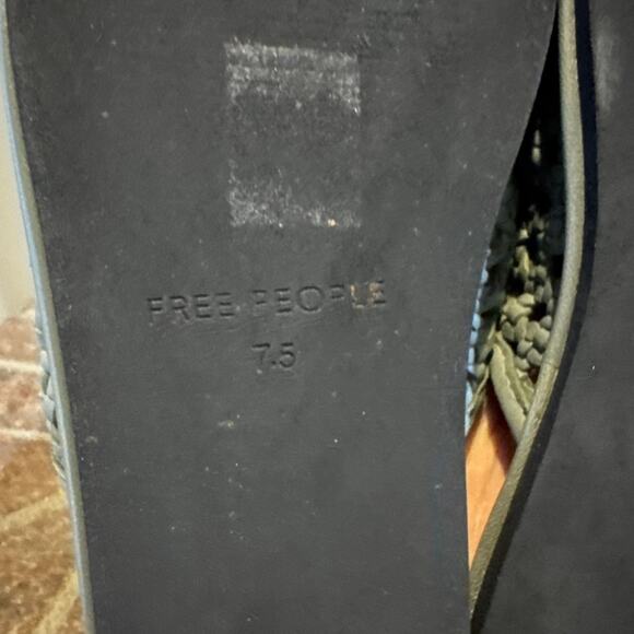 Free People Women's Freya Stormy Sea Slip On Flats Mule Shoes Size 7.5 - Picture 8 of 16